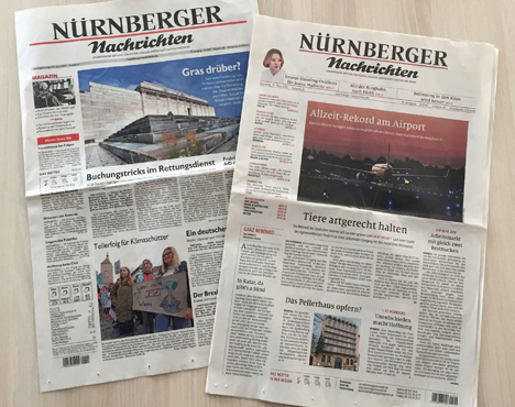 Die Nrnberger Nachrichten im neuen Gewand/ Foto: Nrnberger Nachrichten