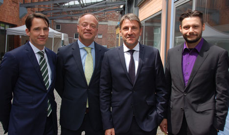 Der Vorstand des Gesamtverbands Pressegrohandel (v.l.): Vincent Nolte, Jan Carlsen, Frank Nolte und Felix Wahlich